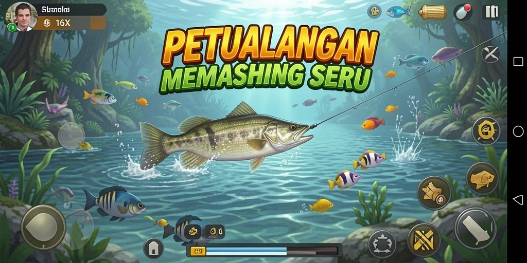 Gameplay Fishing yang mendebarkan dan grafis yang memukau.