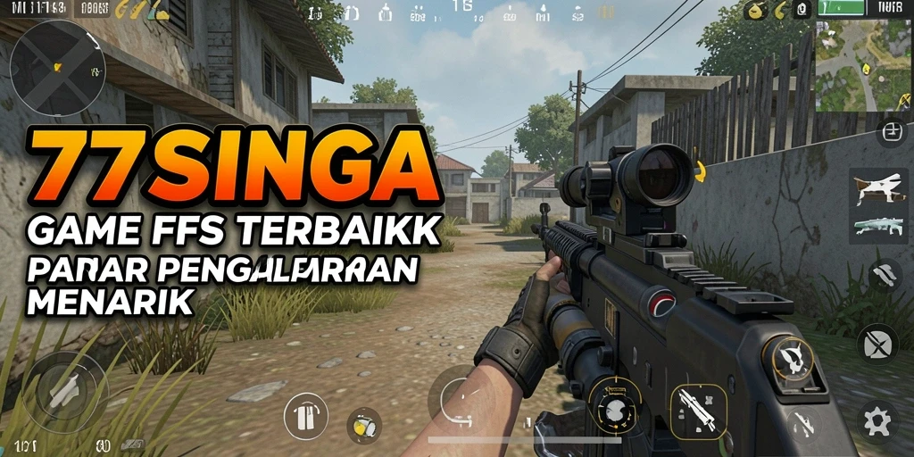 Screenshot utama <strong>77SINGA</strong> menampilkan aksi tembak-menembak yang mendebarkan di medan perang.