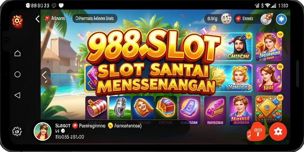 Pengguna menikmati tampilan gameplay 988SLOT yang cerah dan menarik.