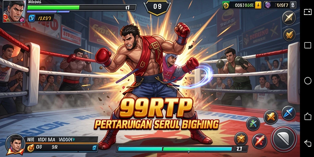 Screenshot utama menampilkan aksi bertarung mendebarkan di 99RTP.