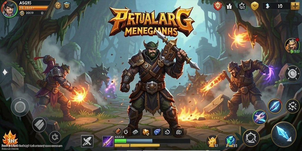 Tampilan gameplay ARPG penuh aksi dalam ASG55 yang menarik.