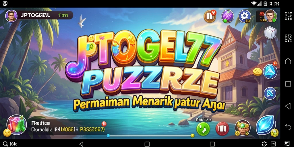 Screenshot JPTOGEL77 menampilkan gameplay Puzzle yang menarik dan berwarna.