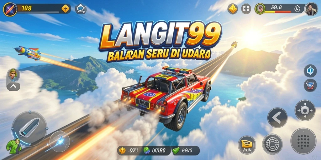 Screenshot LANGIT99 menampilkan aksi balapan yang seru dan grafis yang memukau.