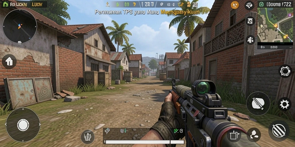 Tangkapan layar gameplay LUCKY72 yang menunjukkan aksi tembak-menembak seru.