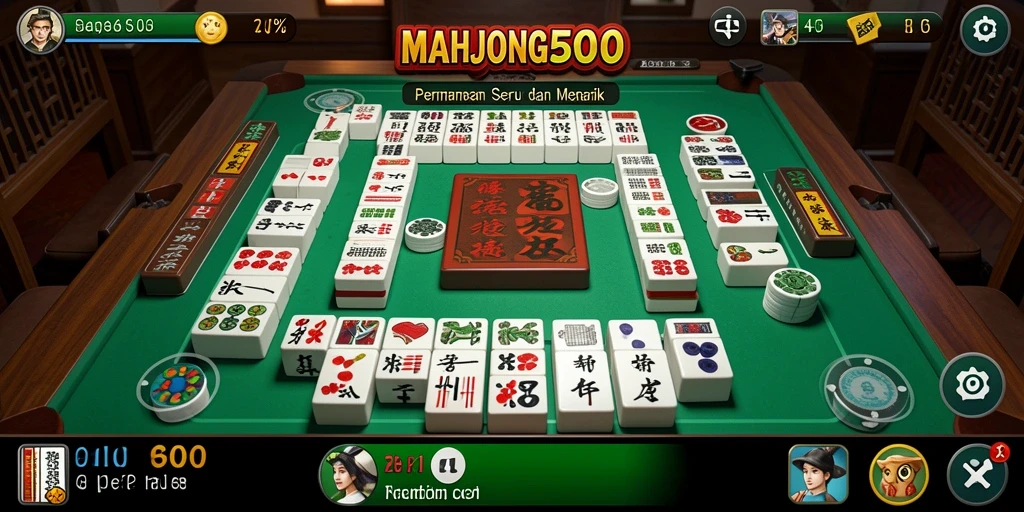 Screenshot gameplay MAHJONG500 yang menampilkan keseruan bermain Gaple.