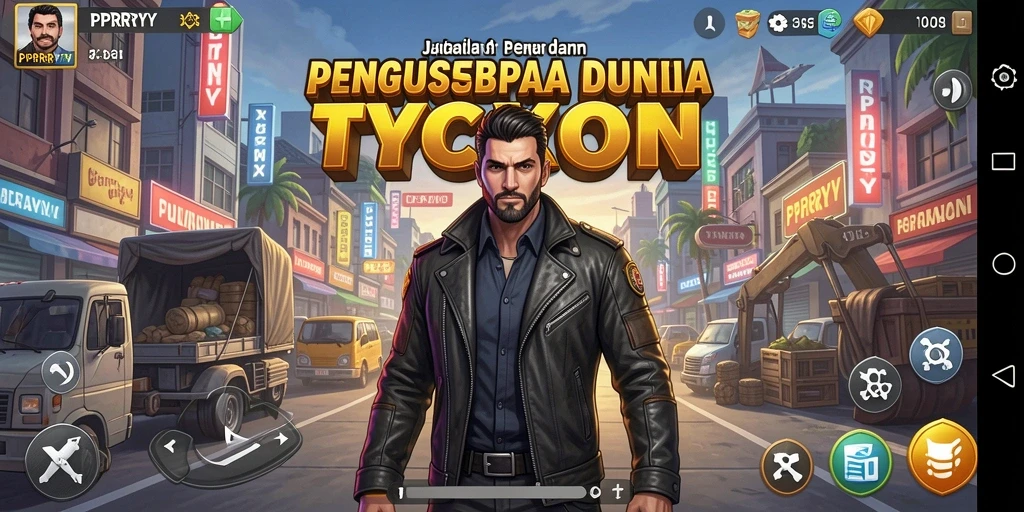 Screenshot gameplay PPRRYY menunjukkan aktivitas seru dalam membangun bisnis.