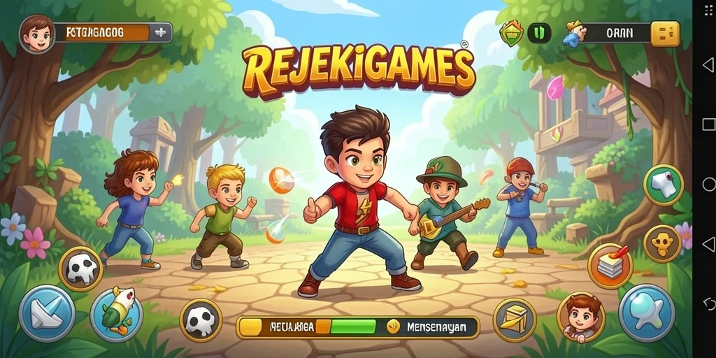 Screenshot gameplay <strong>REJEKIGAMES</strong> menampilkan keseruan dalam tantangan arcade.