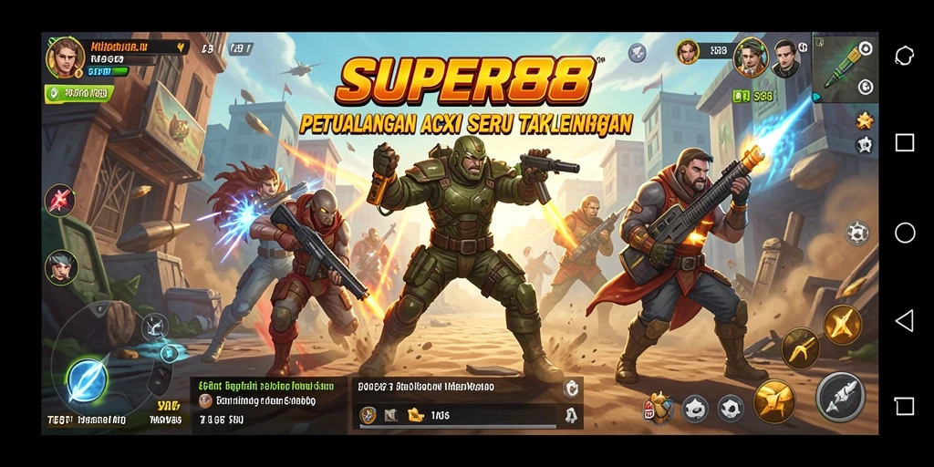 Tangkapan layar <strong>SUPER88</strong> menampilkan aksi mendebarkan dalam permainan.